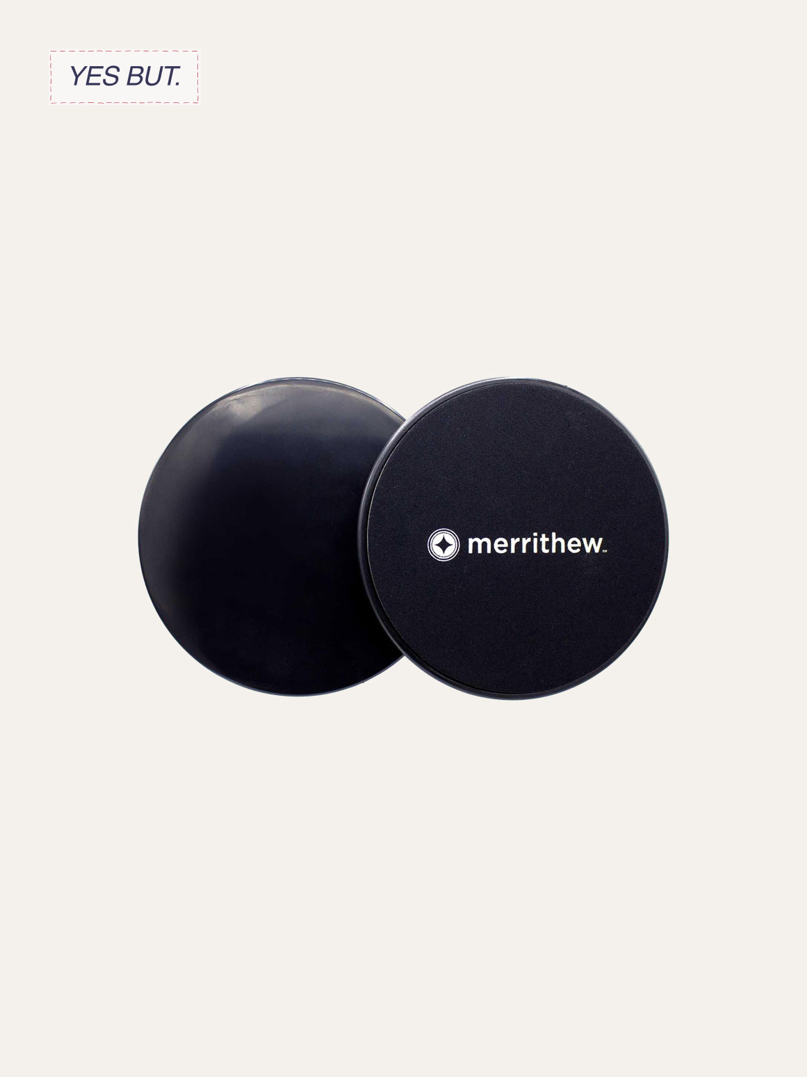 Black hockey puck with Merrithew logo on top.