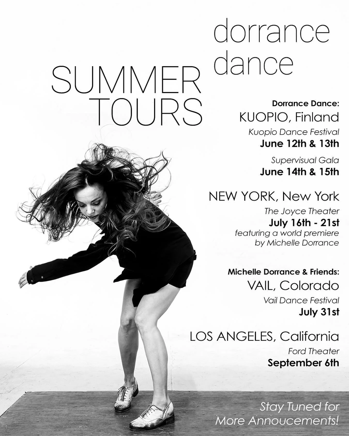 We&rsquo;re on tour this summer! Ticket links can be found in our bio with more performance dates, workshops, and class announcements coming soon! 

📸 @murphymade 
#tapdance #dorrancedance #summertour