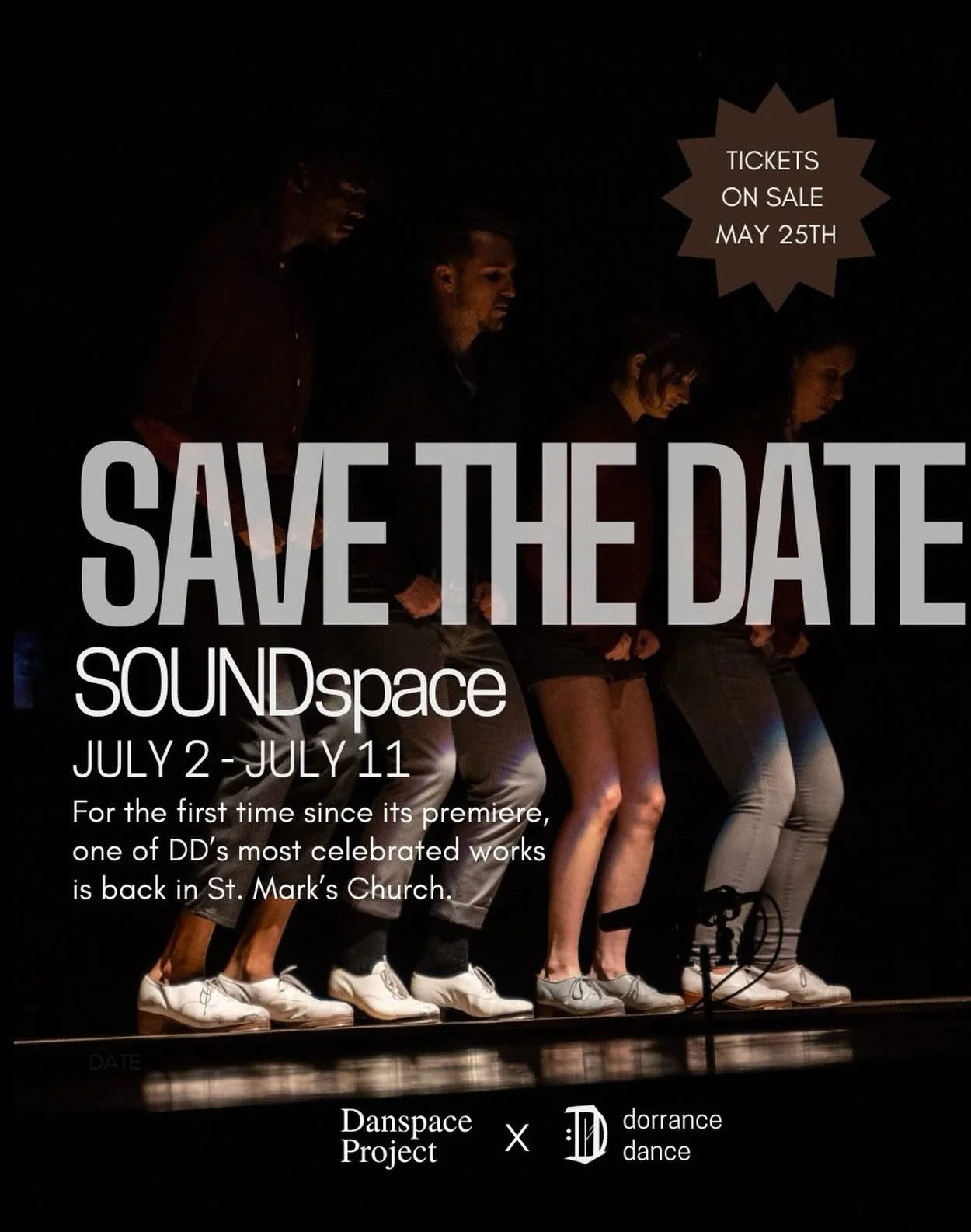 We&rsquo;re back in the church, y&rsquo;all! And so excited to announce the return of SOUNDspace to @danspaceproject this July for the very first time since its premiere!

We can think of no better way to celebrate DD&rsquo;s 15th Anniversary than by