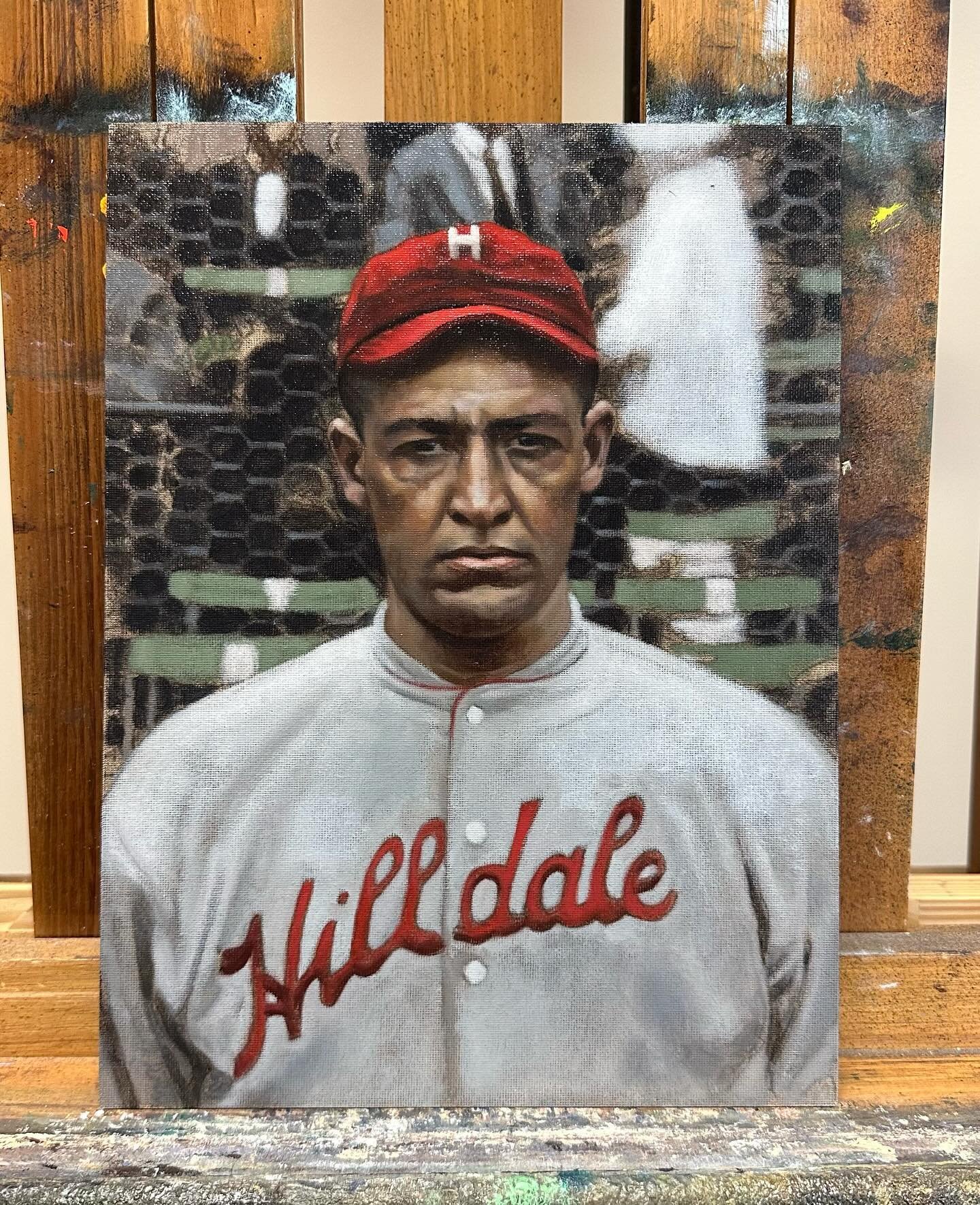 More work on Louis Santop, who was one of the premier sluggers of the Deadball Era. Also happened to be one hell of a catcher. Here he is with Hilldale in 1924, and despite the heaviness of those bags under his eyes, he&rsquo;s just 34-years-old.

#b