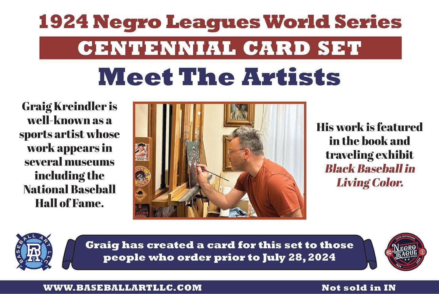 Thrilled to be a part of this project, celebrating the centennial of the first Negro League World Series. This card set features art from some of my favorite people, and my contribution is guaranteed to anyone pre-ordering through Kickstarter. Link i