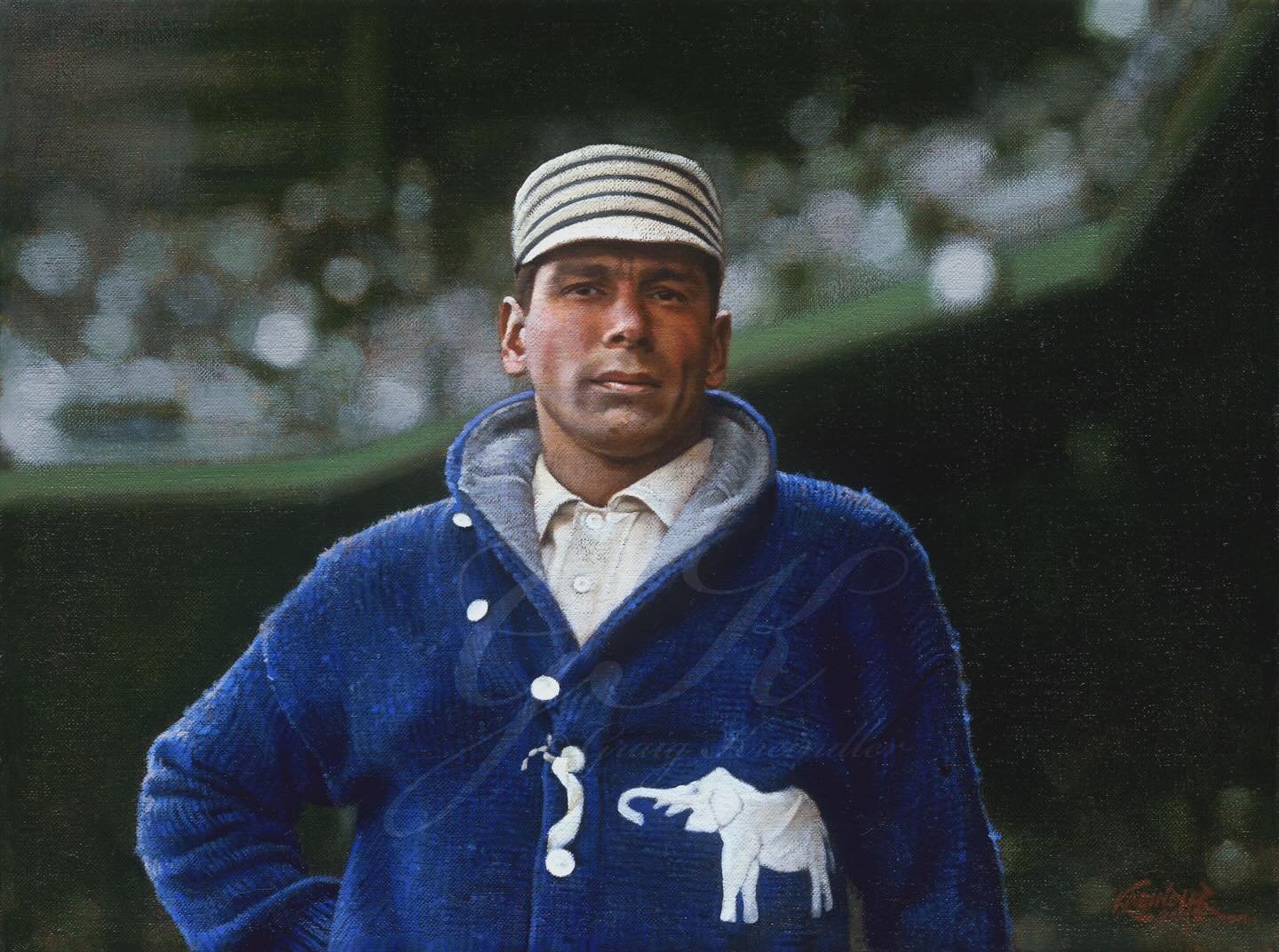 On this day in 1884, Charles Albert Bender was born in Crow Wing County, MN. One of the greatest big game pitchers in history, unfortunately he was not immune to the racial prejudices of the time. Here&rsquo;s my painting of the Ojibwe tribesman befo