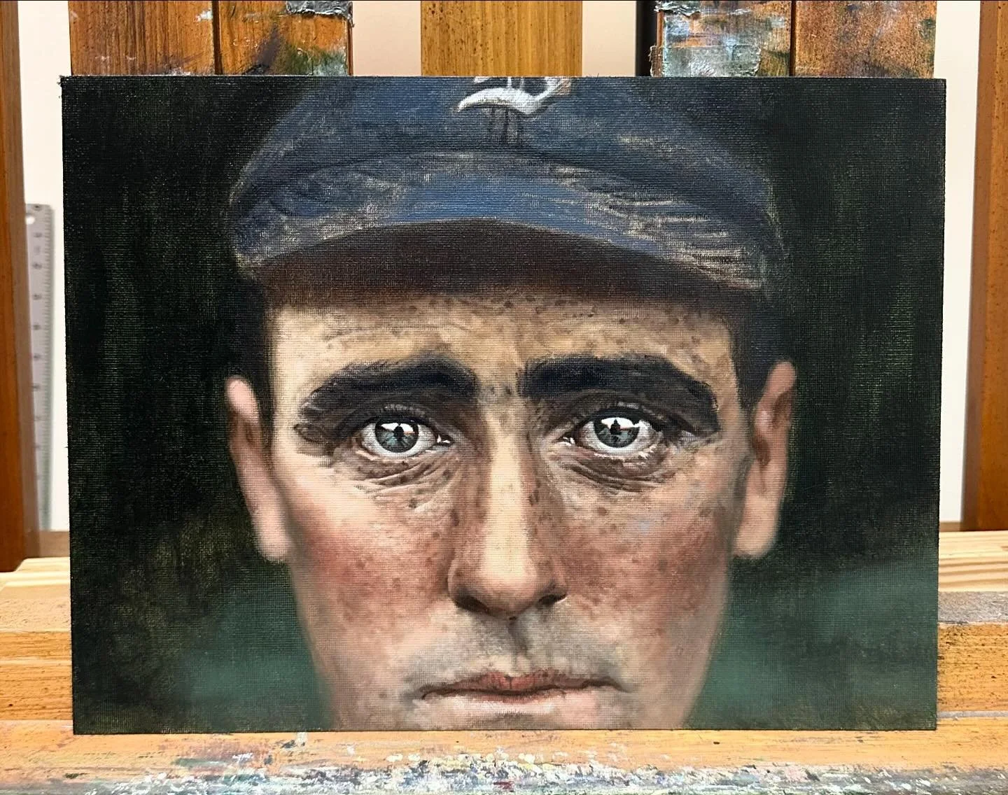 Softening things, sharpening others. Edge control, baby.

#baseballart #DonieBush