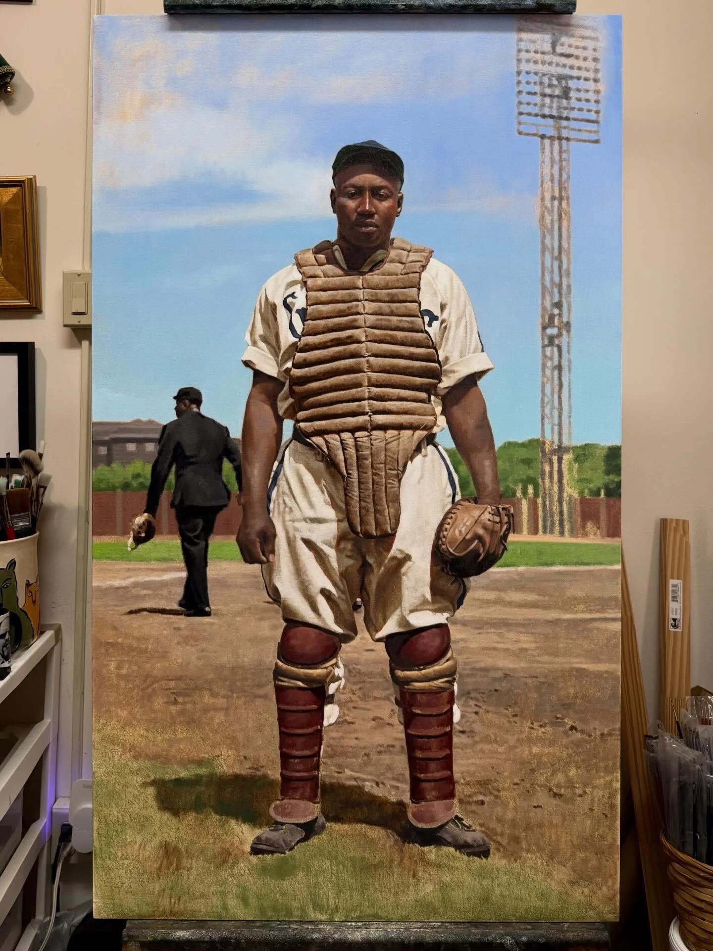 Josh is coming along. I think.

#baseballart #JoshGibson