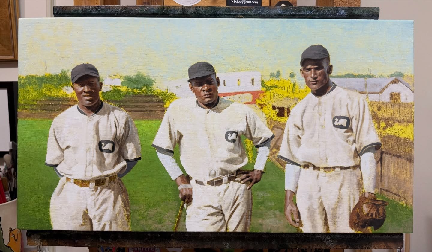 Getting further into this one, as intimidating as it is. Here we see (left to right) Jos&eacute; &ldquo;Pep&iacute;n&rdquo; P&eacute;rez, Crist&oacute;bal Torriente, and Rogelio Crespo with the Blanqui-Negros de Marianao in 1923.

#baseballart