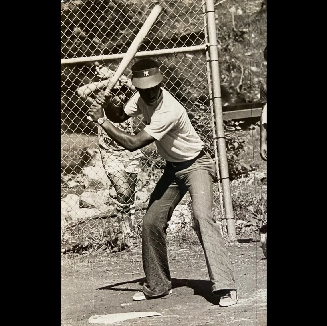A photo my dad snapped in the late &lsquo;70s when he was a counselor at @campramaquois in Pomona, NY. Willie Randolph came in for a day to teach a clinic, and then Piniella the year after.