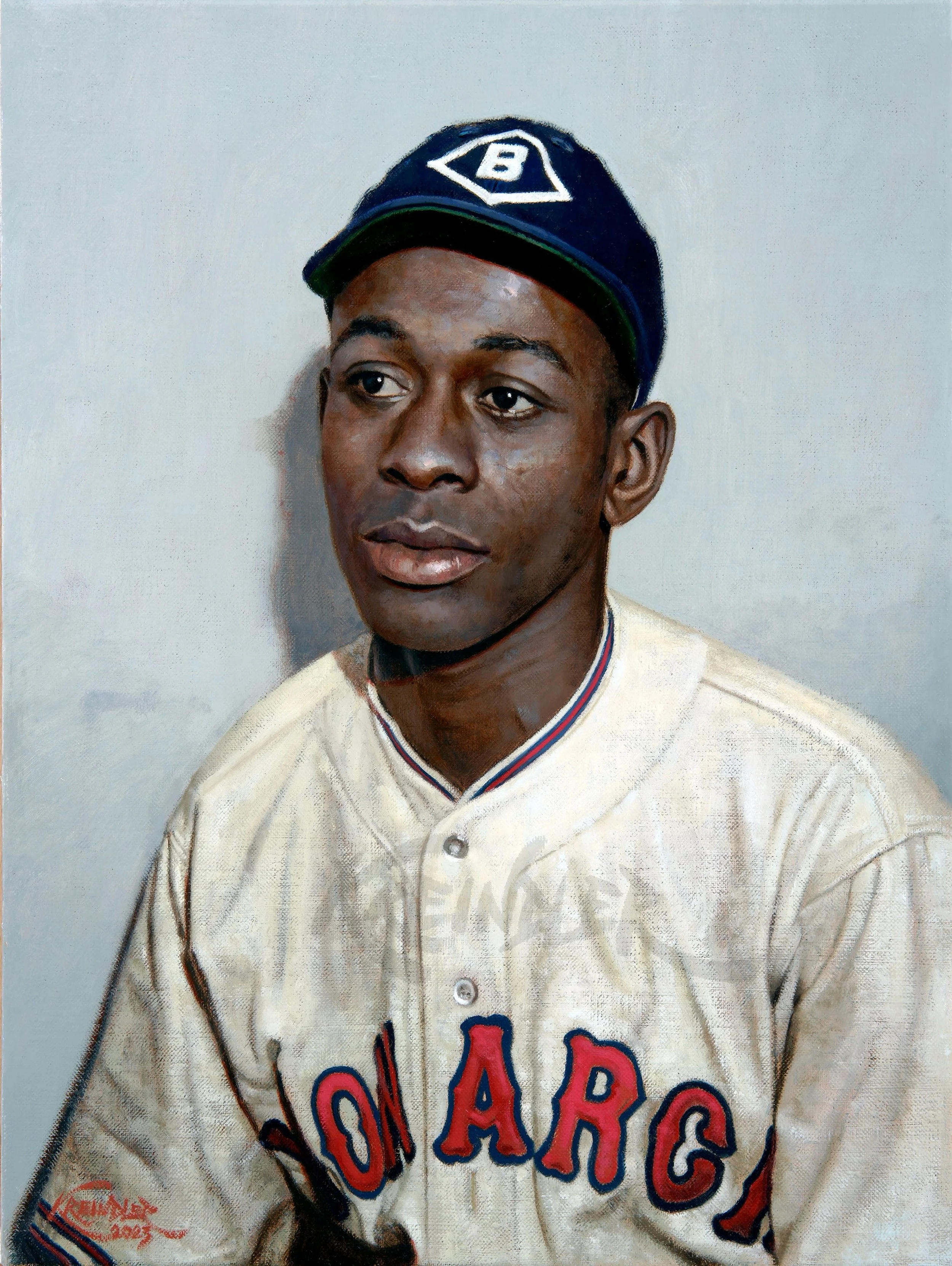 On this day in 1982, Satchel Paige passed away at the age of 75 (or so we think). Probably the most famous Negro Leaguer and drawing card of all-time, the man *literally* had a mythical career. Here&rsquo;s my painting of him with the Kansas City Mon