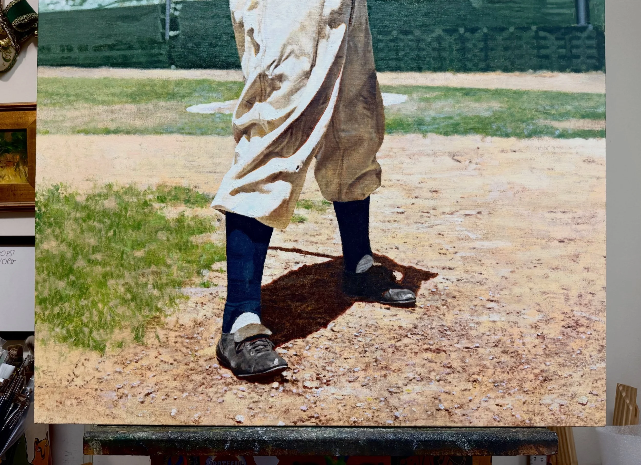 Lotsa stuff happening in that Ruppert Stadium dirt.

#baseballart #LarryDoby