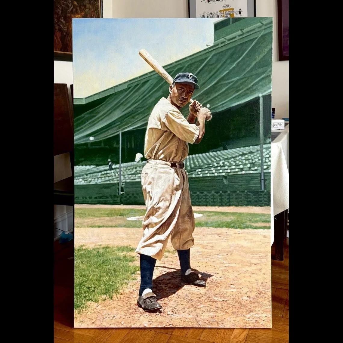 Sooooooooooooo close with Larry.

#baseballart #LarryDoby