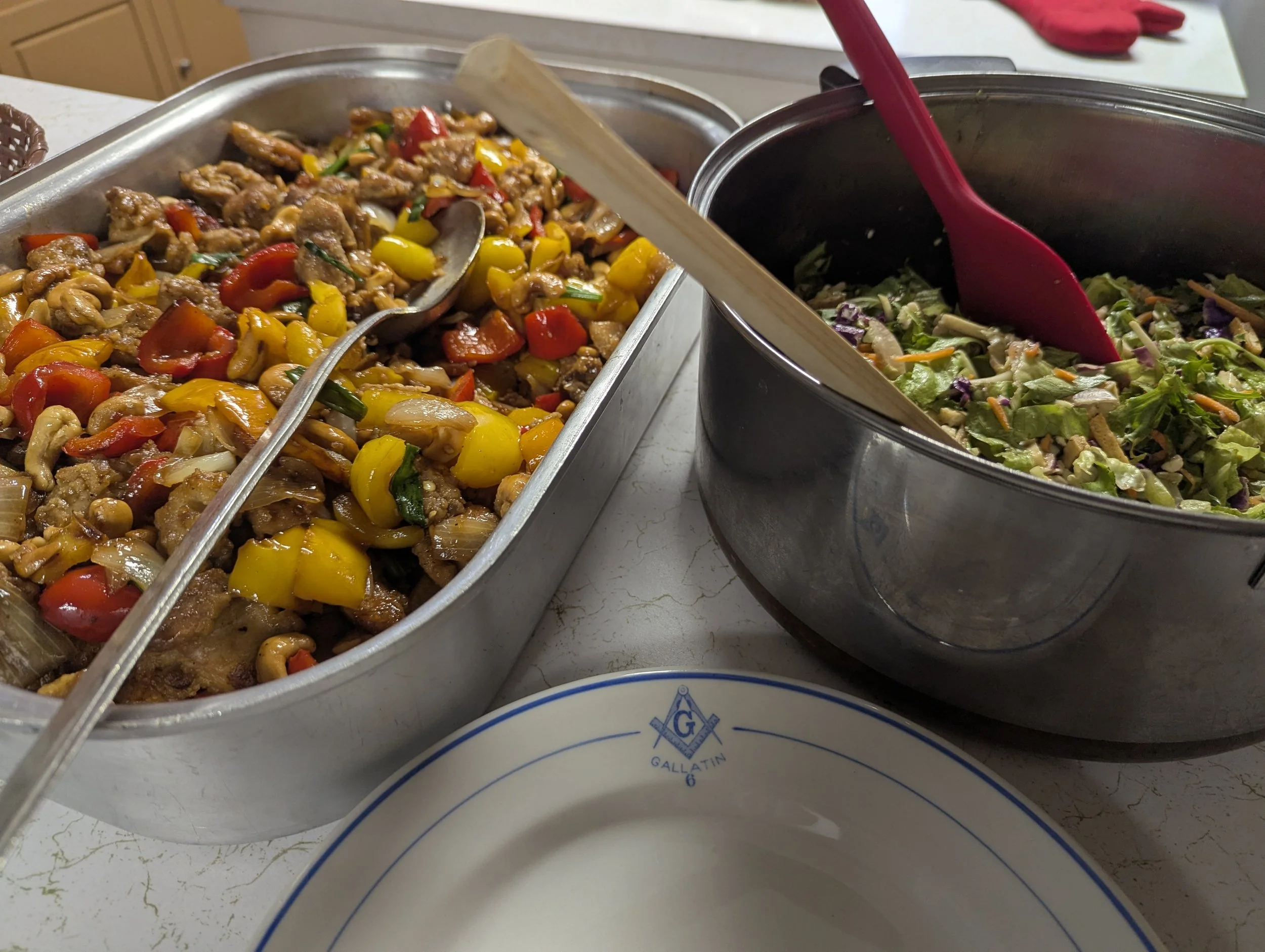 Delicious Thai Food for our Table Lodge.