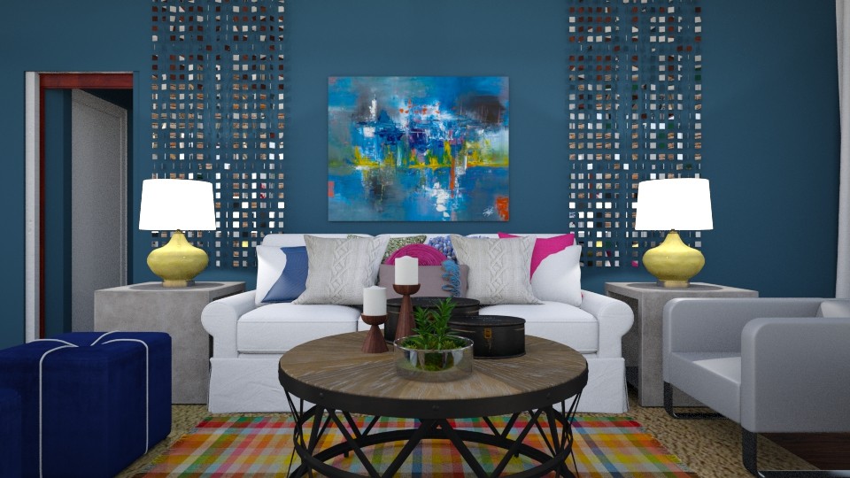 Eclectic Living Room - Julie Ann Rachelle Interior Design