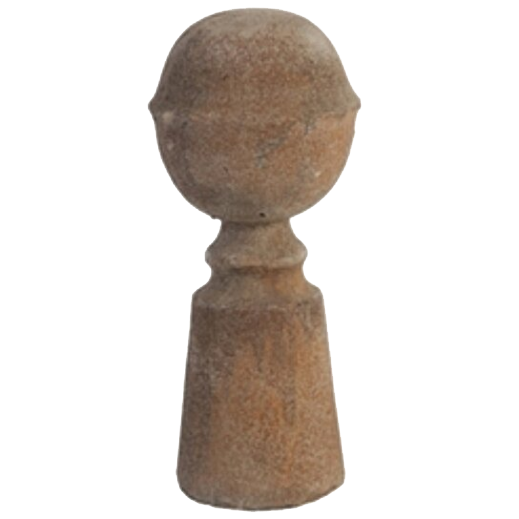 12. (Alternative) Rustically Charmed Terracotta Finial, Brown 