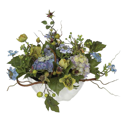 20. Blue Hydrangea Silk Centerpiece