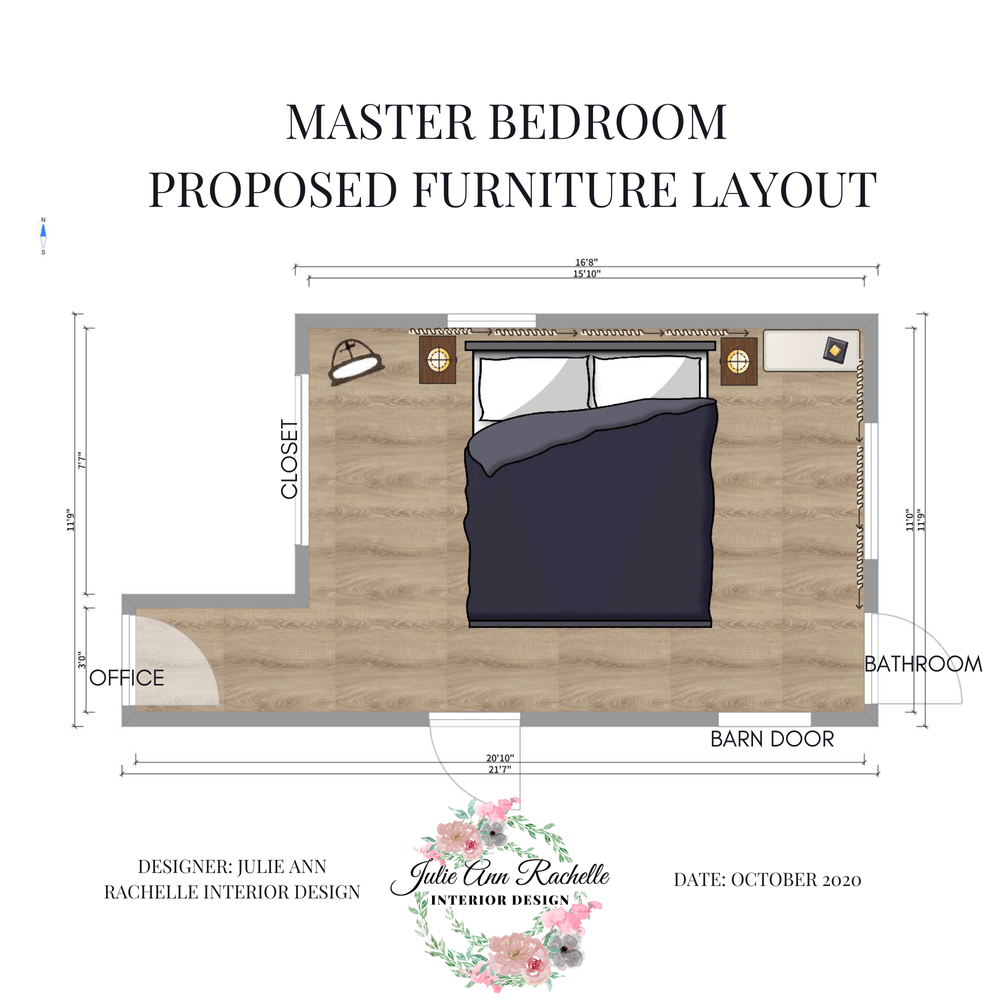 Master Bedroom Makeover Part Two 2d Floor Plan Online Virtual Interior Design Julie Ann Rachelle