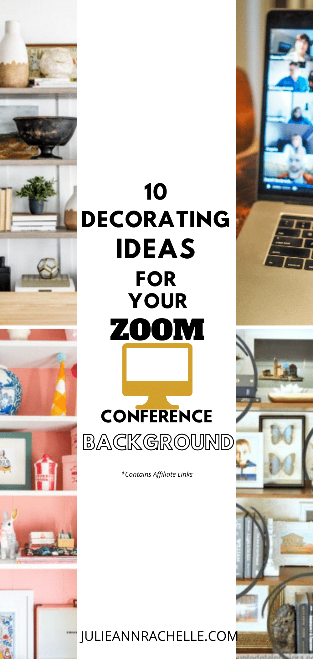 How to style your bookcase as a zoom background with 10 inspirational ideas from Pinterest. Idea #1: Monochrome Color Scheme. Idea #2: Interest item + books + plant.. Idea #3: Ginger jar collection. Idea #4: Sophistication with antiques. And more. R…