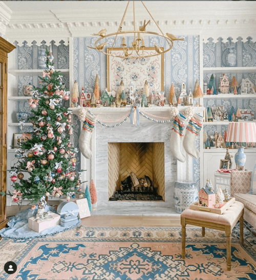 9 Homespun Handmade Bows TICKING STRIPE Primitive Farmhouse Christmas Ornaments 