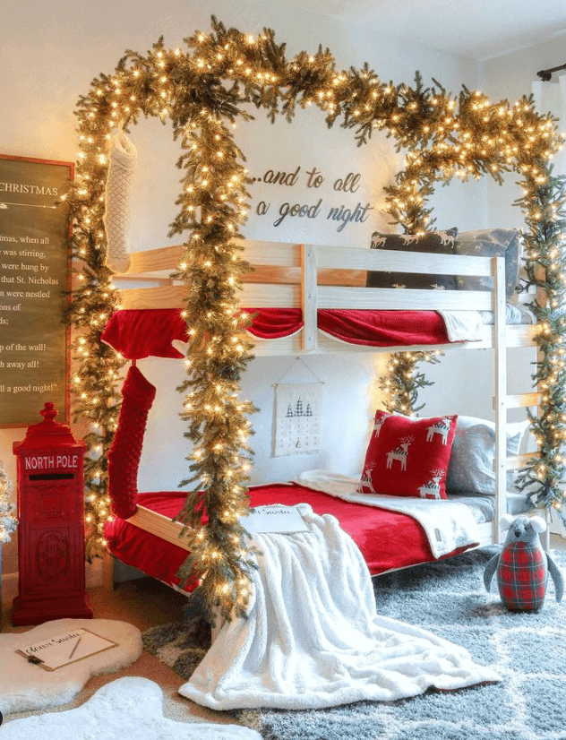 50+ Stunning Christmas Bedroom Decor Ideas You\'ll Love