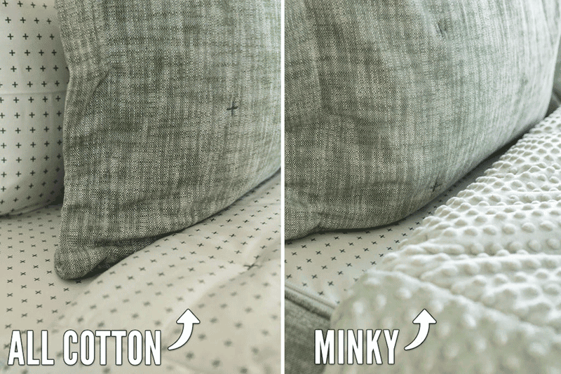 Choose from cotton or minky lining