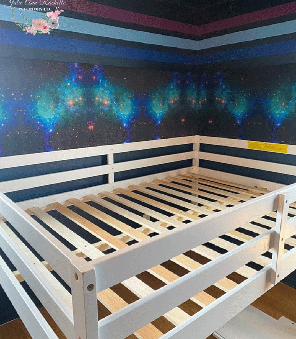 OMG!  You NEED to see Logan's sensory-friendly room makeover!  #TeenRoomGoals Forget basic teen rooms, this one's next level!  We built a low loft bed platform for Logan's sensory sensitivity friendly room and it's FIRE!  From brainstorming ideas to 