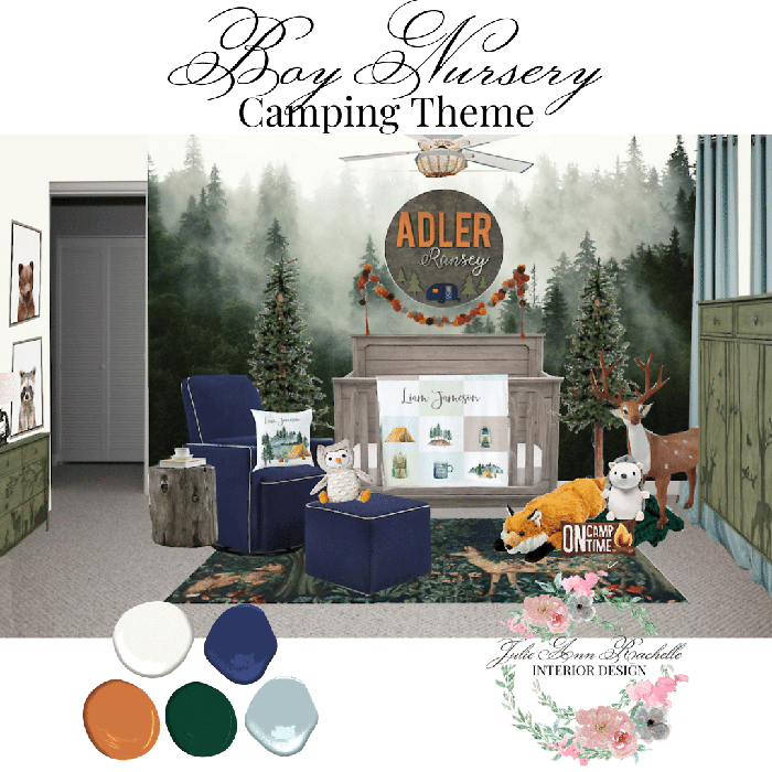 Adventure Awaits: Camping-Themed Boy's Nursery Design by Julie Ann Rachelle Interiors