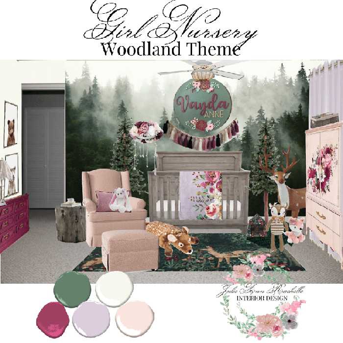 Enchanted Forest: Woodland Theme Nursery Design by Julie Ann Rachelle Interiors LLC