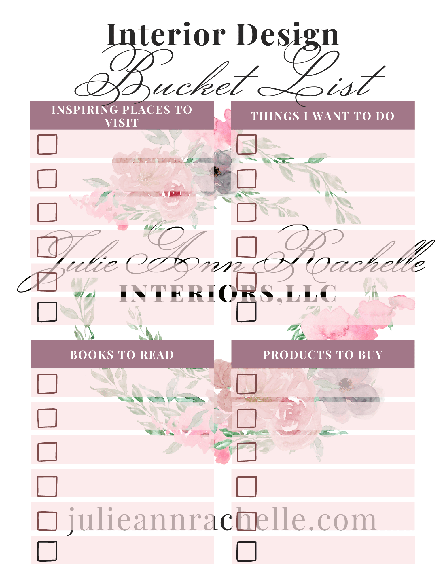 How to Make An Interior Design Bucket List