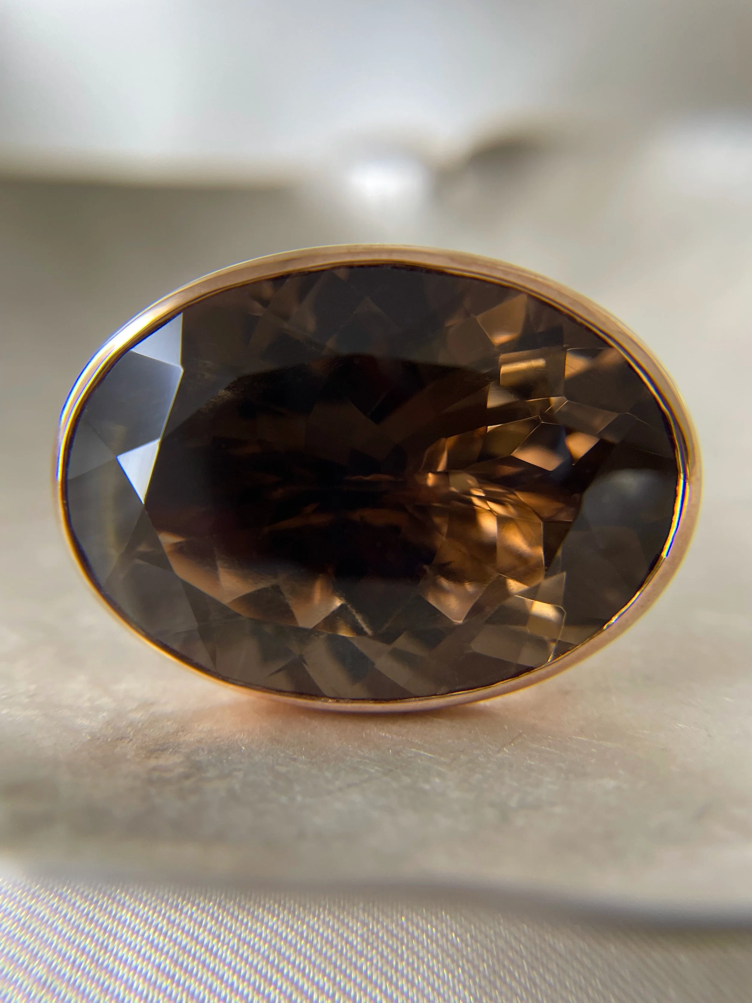 Large Smokey Quartz ring