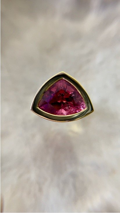 Trillion Tourmaline Ring