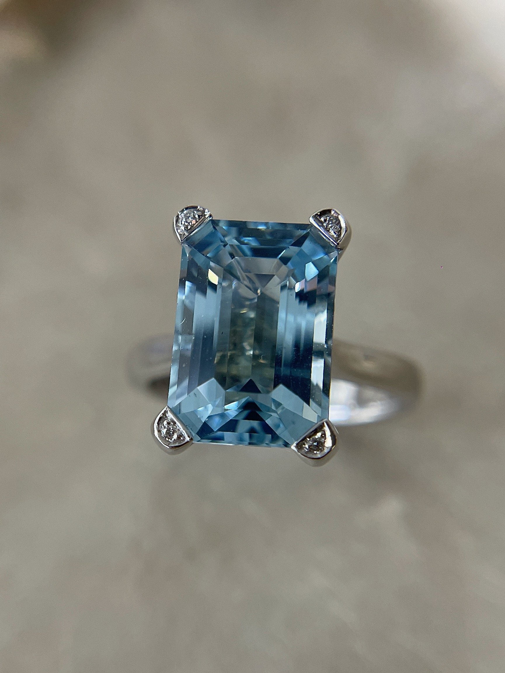 Emerald-cut Aquamarine