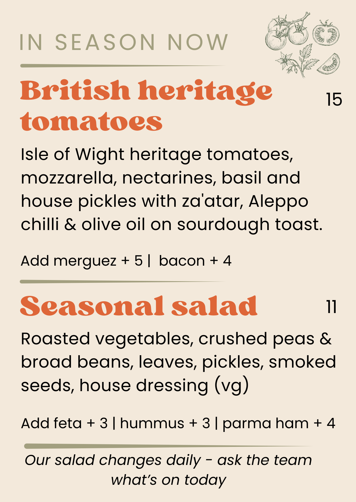 isle of wight tomatoes seasonal special brunch