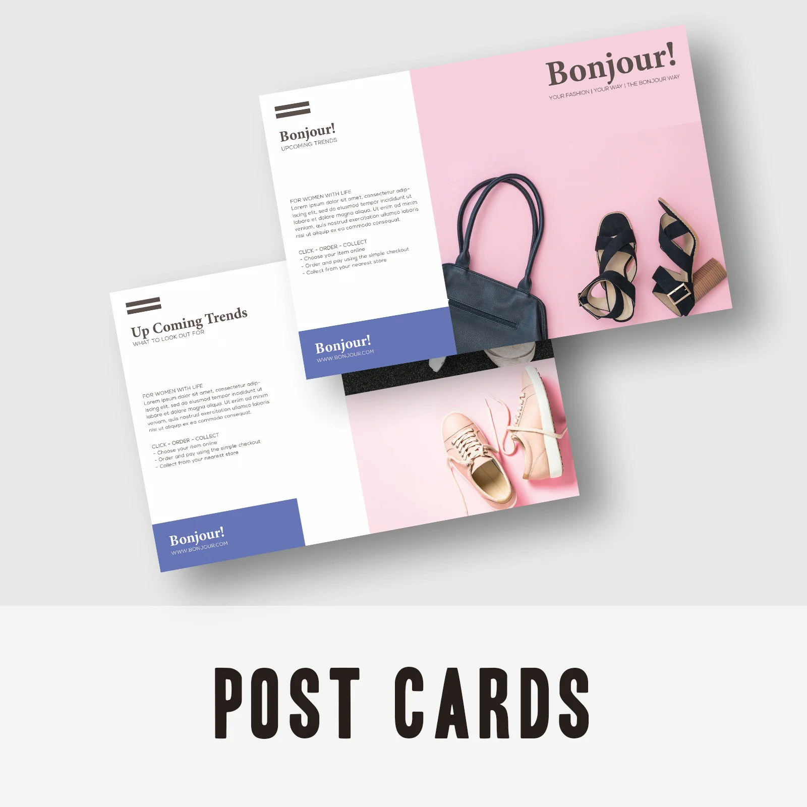Postcards - Bonjour Clothing & Accessories