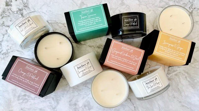 Beautiful candles by @atelier38luxurycandles - when you have a product that you pour so much love into, it's so important to get all the little details right. The scent, the presentation, the packaging. TPH specialise in Box Sleeve Design &amp; Print