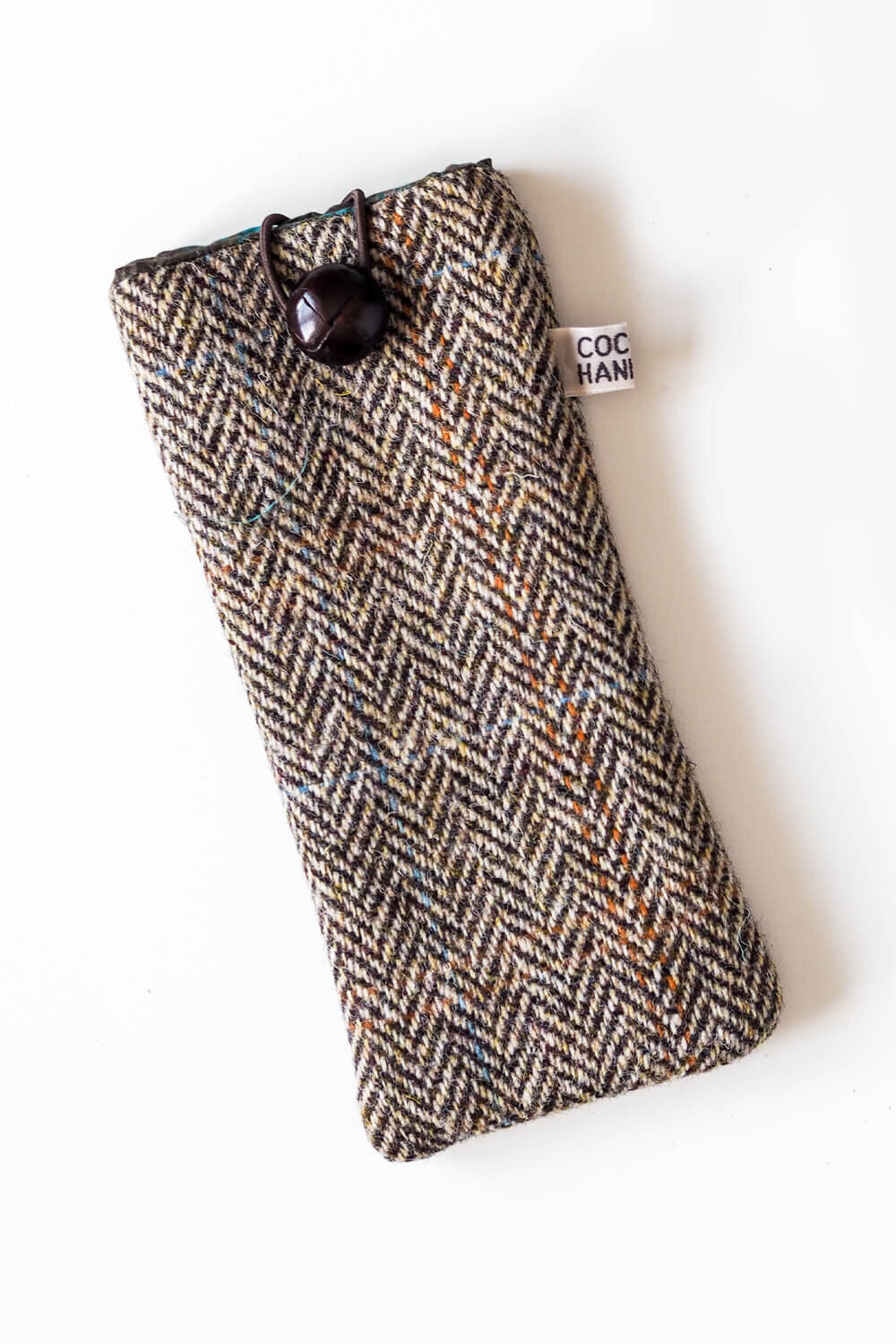 Glasses case in Harris tweed with padded microfibre lining