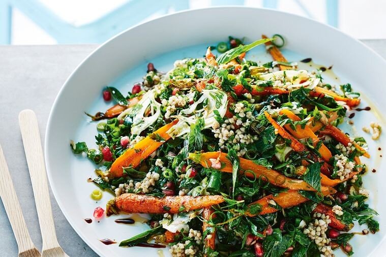 Buckwheat, Pomegranate and Roasted Carrot Tabbouleh by Tom Walton