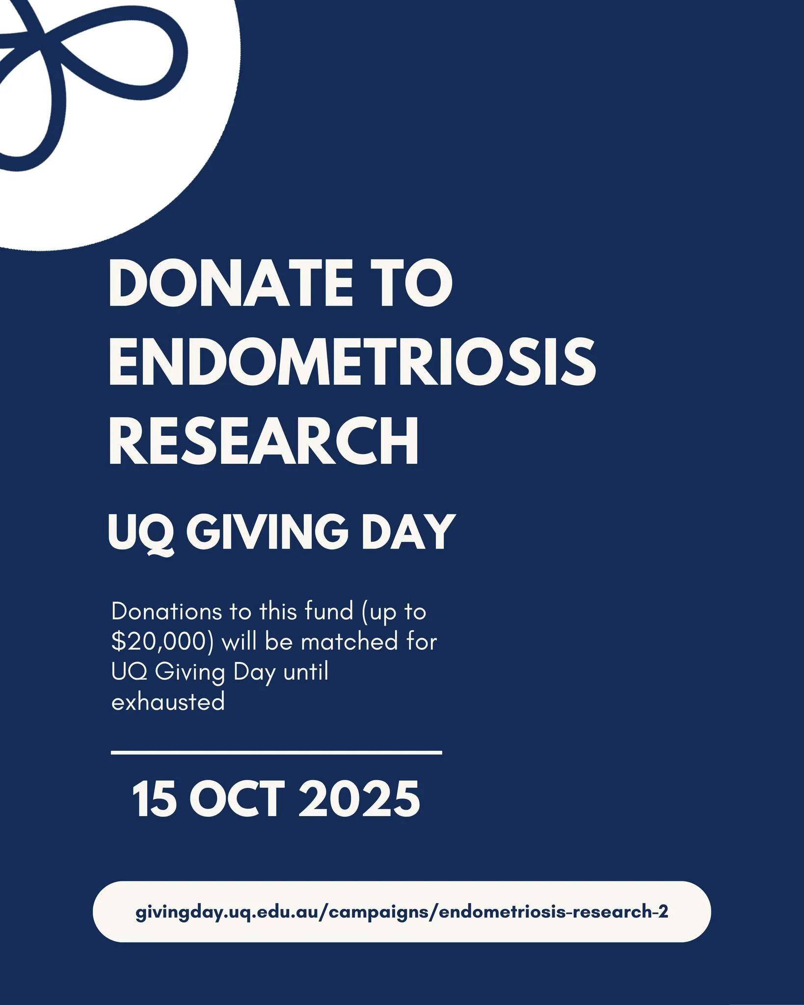 ✨ Join Us in Endometriosis Research by Donating Today on UQ Giving Day! ✨

Imagine living with chronic, debilitating pain and waiting up to a decade for a diagnosis that often requires invasive surgery. For over 1 million Australians, this is their e