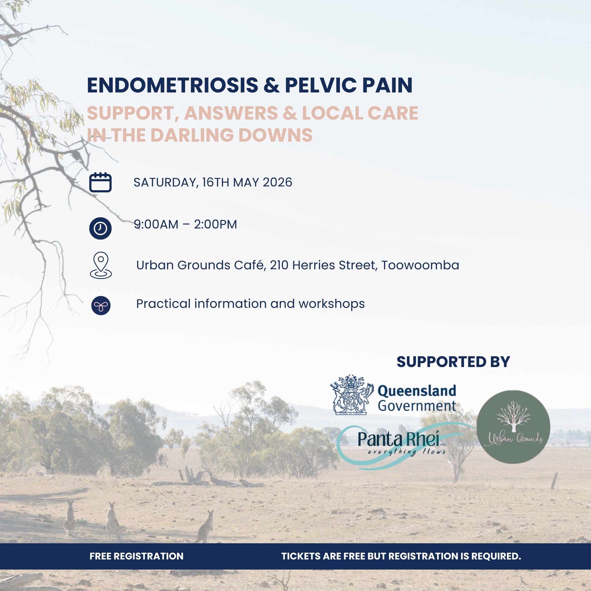 Darling Downs &mdash; have you secured your spot yet? 💛

This is your reminder that support, answers, and connection are coming your way &mdash; and we don&rsquo;t want you to miss it.

📍 Endometriosis &amp; Pelvic Pain: Support, Answers &amp; Loca