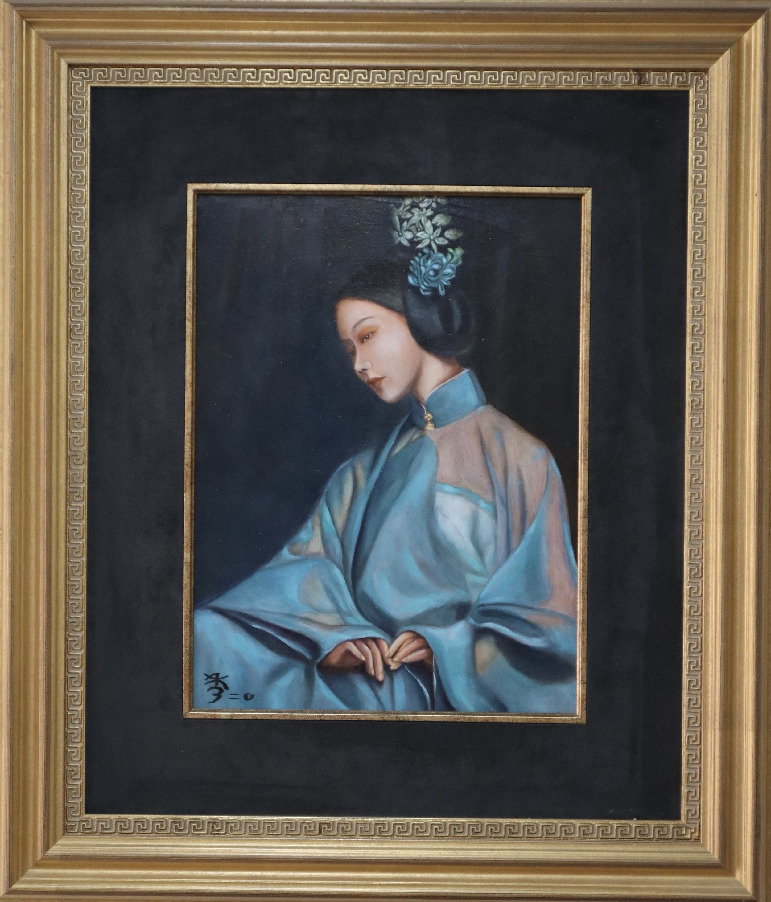 The portrait of woman in blue - XiuXiu Ma