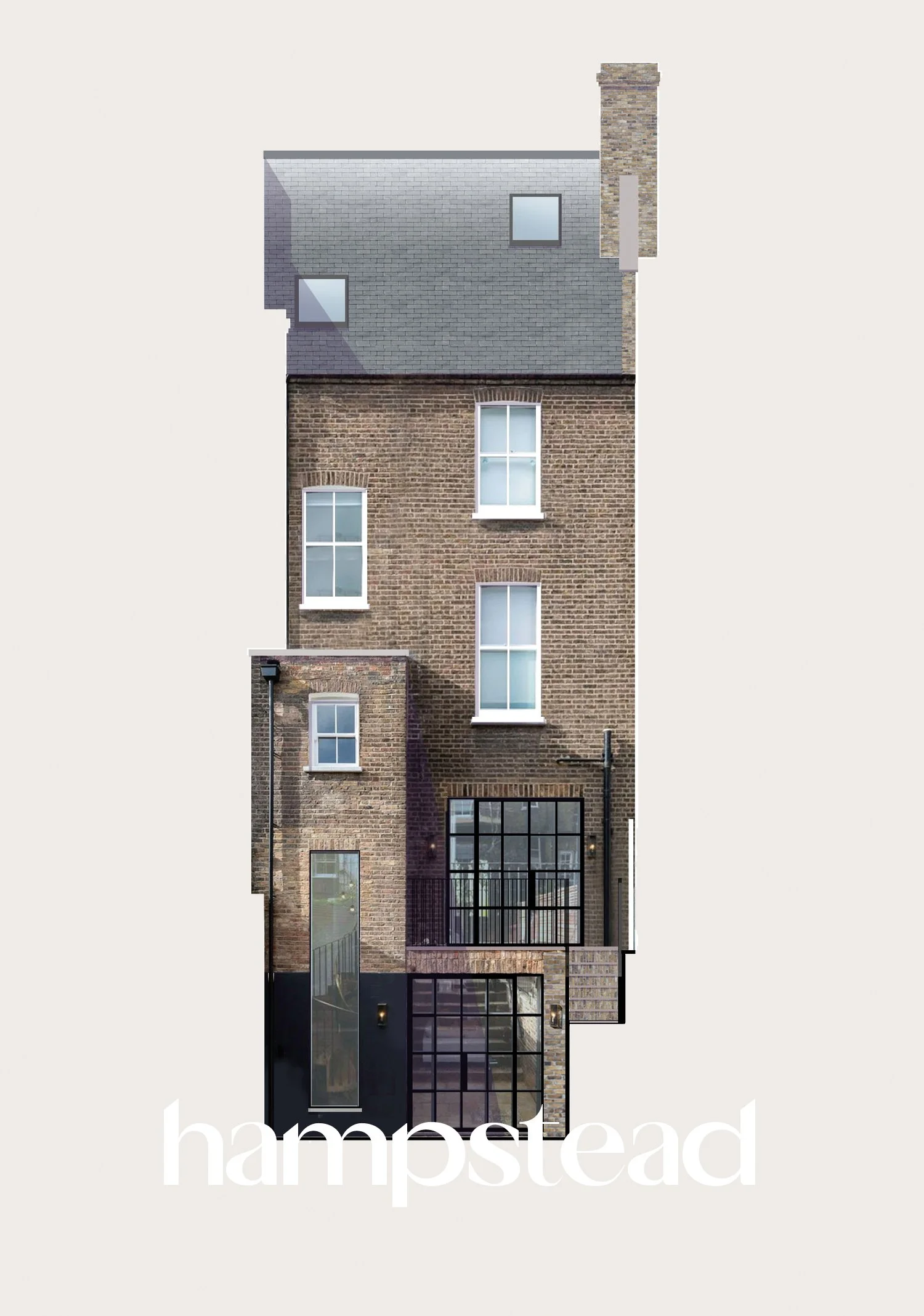 Concept for a reworked hampstead terrace in the Camden Conservation Area.