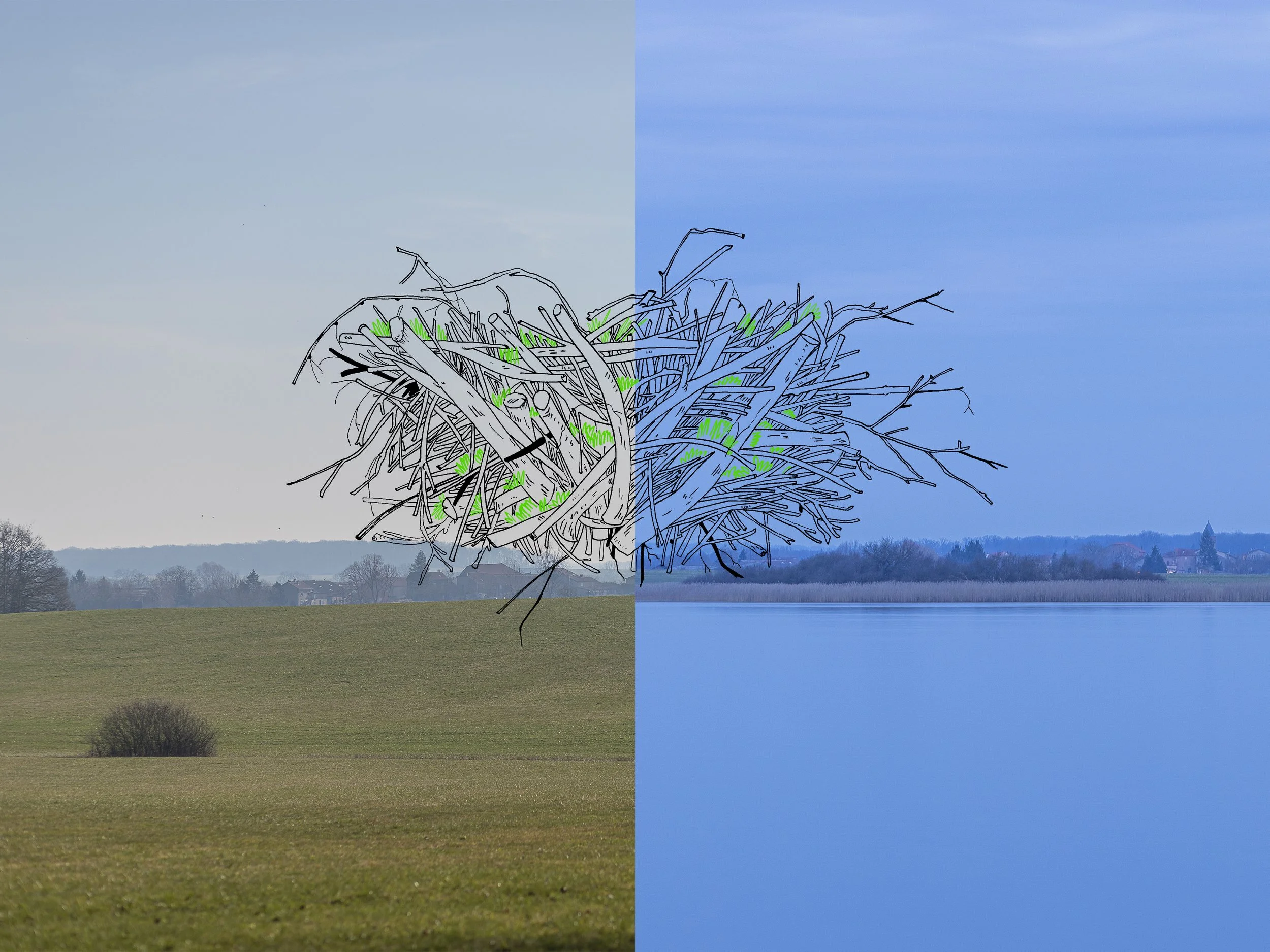 Princia Itoua, Entre deux terres, 2022.