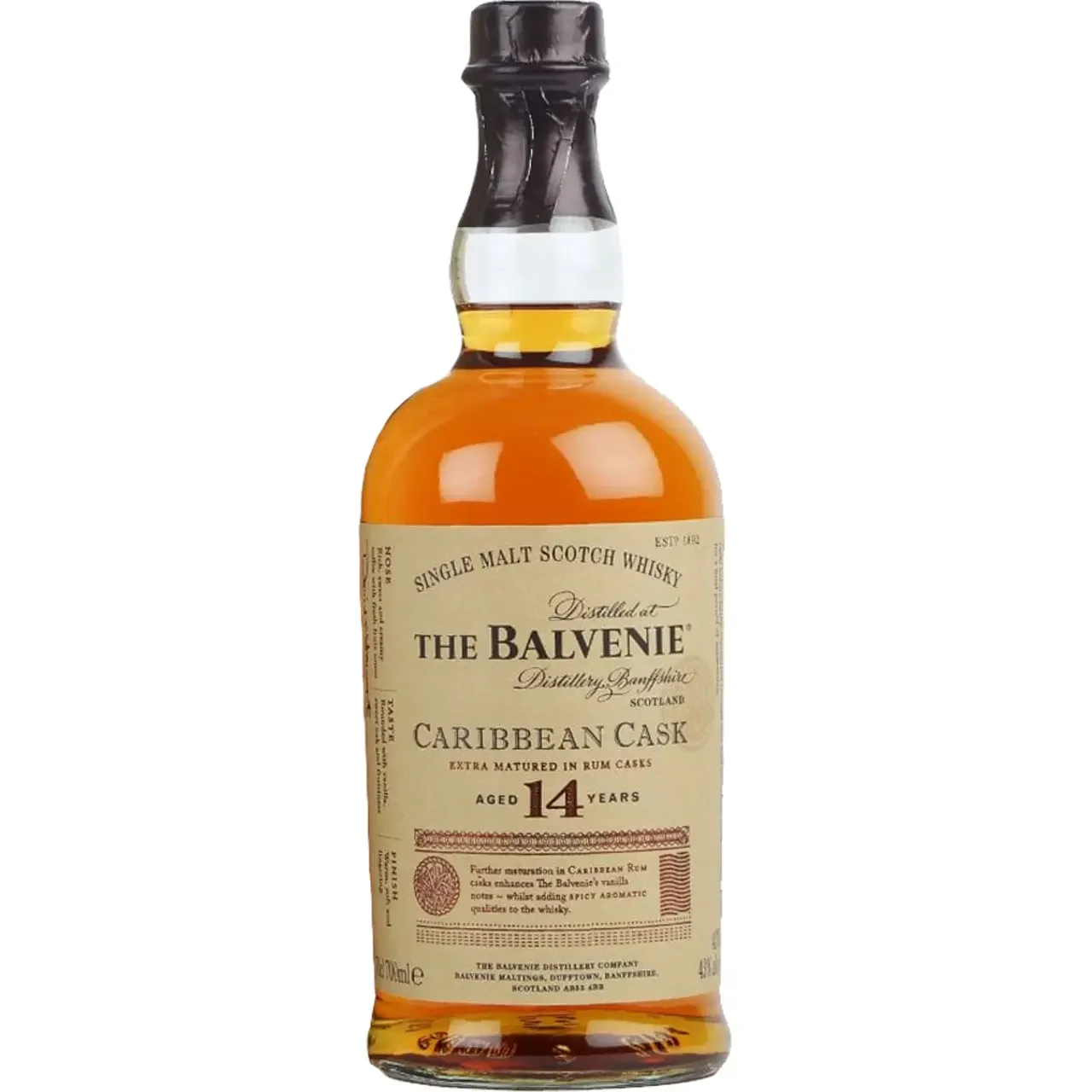 Balvenie 14 Year Old Caribbean Cask Whisky 70CL