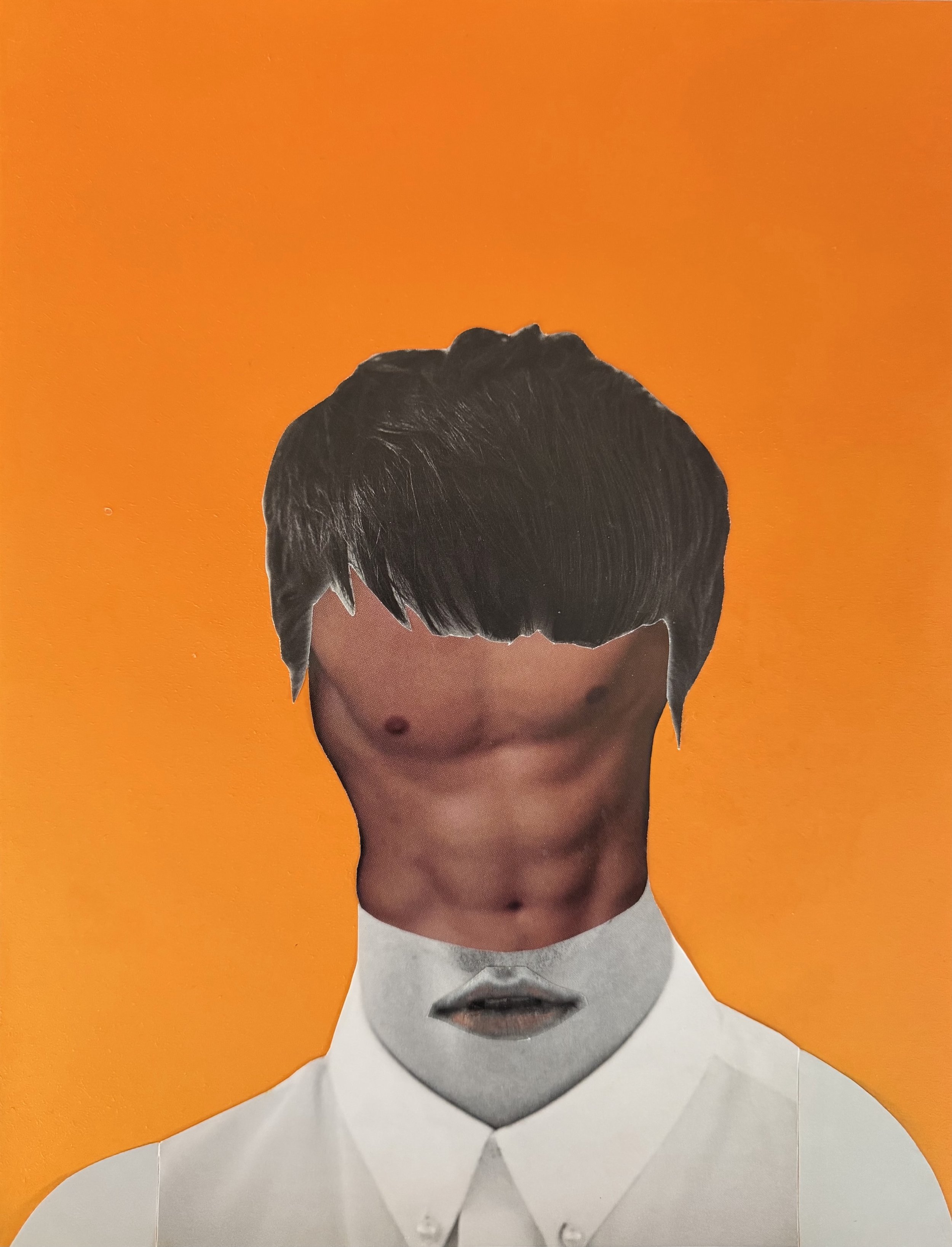  "Portrait Anatomy I", Mixed Media on Paper, 11x8.5 in, 2026, Imanol Luquin.