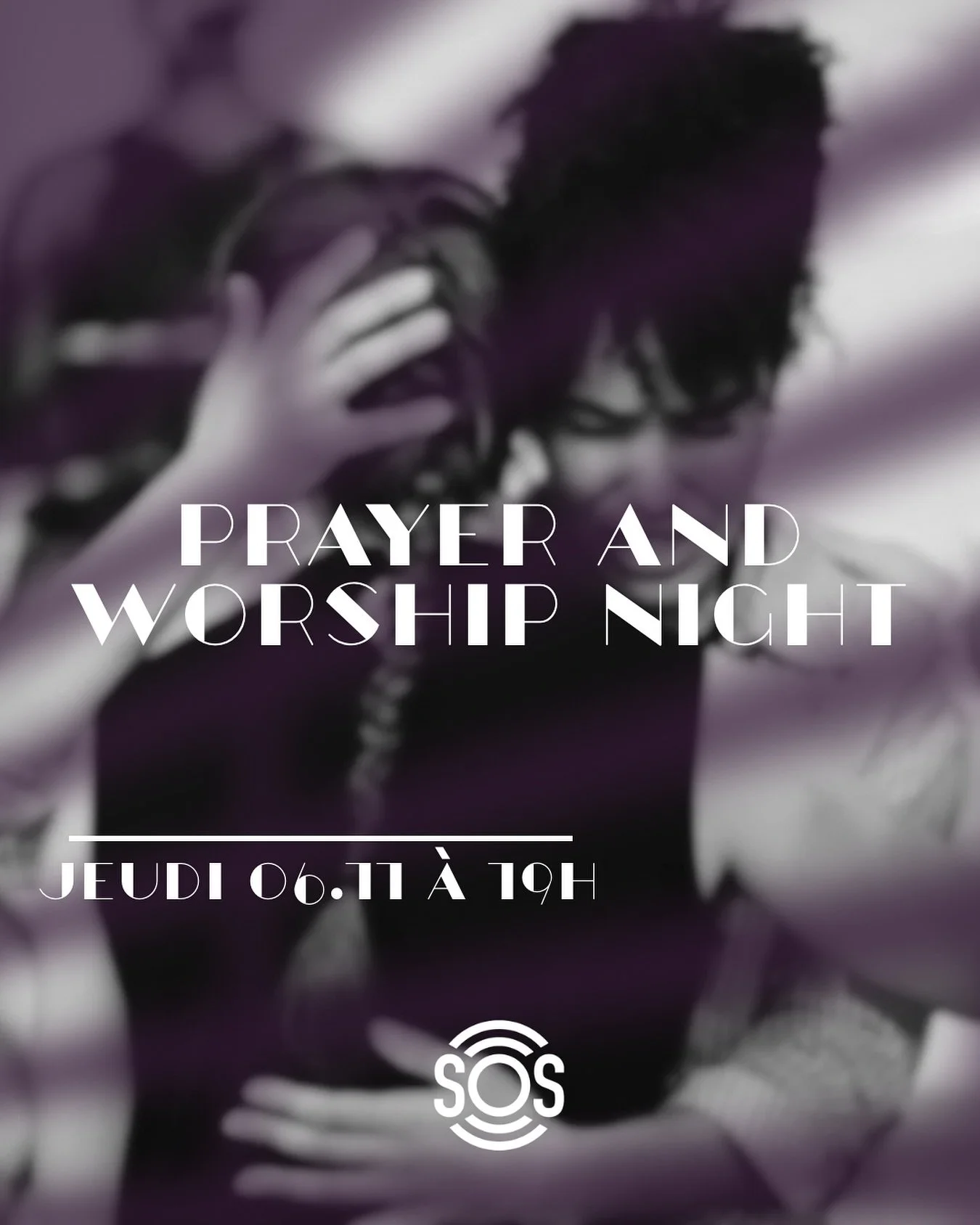 Jeudi nous aurons la chance de nous r&eacute;unir pour une soir&eacute;e de louange et de pri&egrave;re 🙏🏽 Rendez-vous &agrave; 19h00 ! 🕖 
______________________________________

On Thursday, we will have the opportunity to gather for an evening o