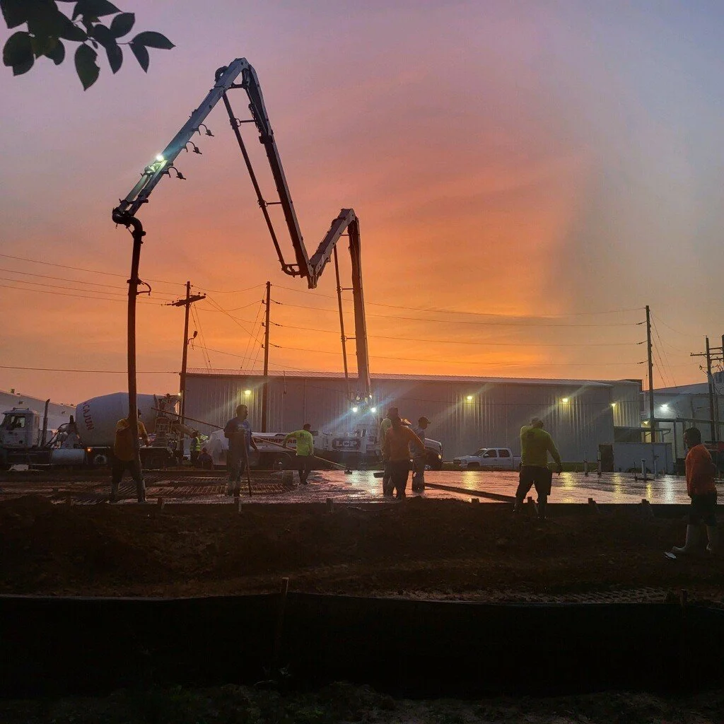 Sunrise Concrete Pour - Vivid Ink Warehouse.jpg