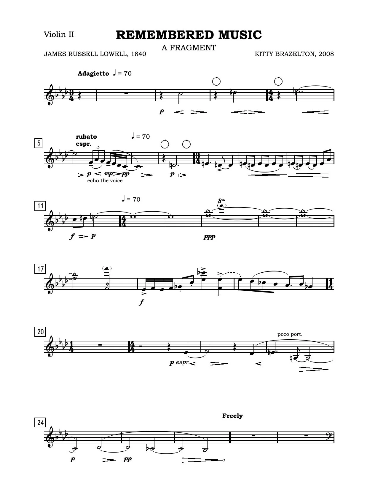 Remembered Music STRING QUINTET VERSION Violin II part page 1.jpg