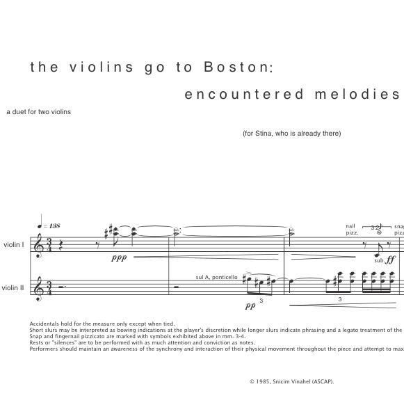 The Violins go to Boston
