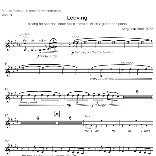 Leaving