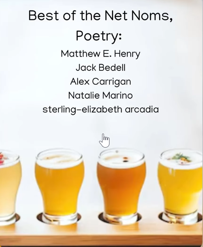 “…it is not the stones, / But the child’s mound—" nominated for a Best of the Net