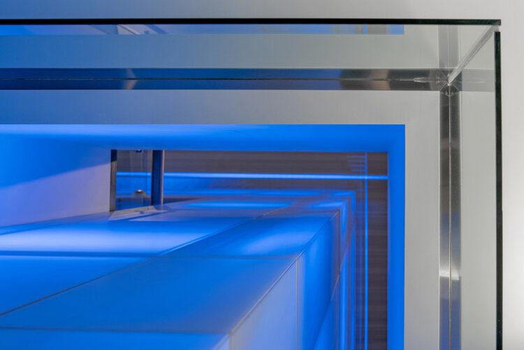 Box wall panel framing system with RGB LED lighting 