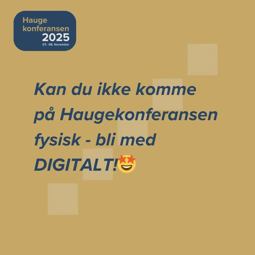 ⚡️3 dager igjen⚡️Haugekonferansen kopler troen p&aring; Jesus, n&aelig;ringslivet og samfunnsbygging! Husk at du kan ogs&aring; bli med digitalt, hjemme fra din stue, om du ikke har mulighet til &aring; komme fysisk i Bergen!

Plassene fyller seg opp