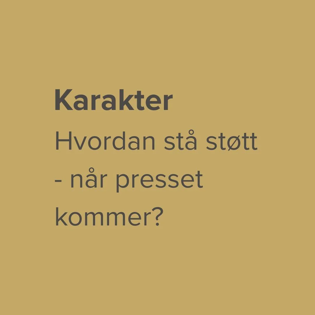 Da Hans Nielsen Hauge vandret milevis over fjell og daler for &aring; dele tro og reise opp gr&uuml;ndere, var det ikke applaus som drev ham. 
Det var overbevisningen. Kallet. Karakteren.

Denne holdingen er ogs&aring; en invitasjon til oss idag.
Som